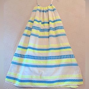 Sofia Jacquard Neon Yellow Celeste Blue (turquoise) color